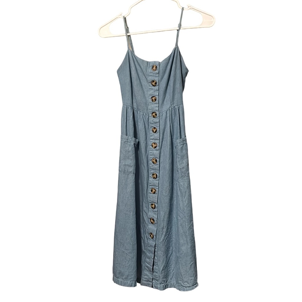 Blue Summer Button-Up Dress